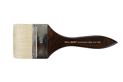 Brustro Artists Bristlewhite Flat Brush Series 1008 – Wide Brush, Size – 80mm (for Oil & Acrylic)