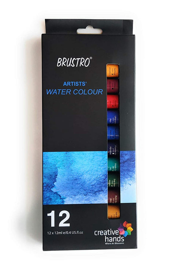 BRUSTRO Artists’ Watercolour Set of 12 Colours X 12 ML Tubes
