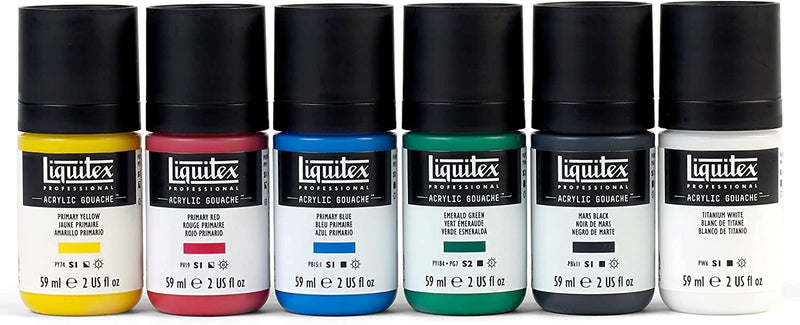 Liquitex Professional Primaries Set Acrylic Gouache Set - 6 x 59ml