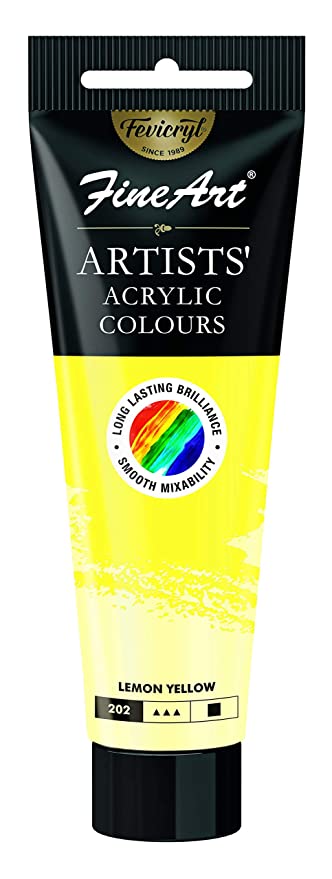 Fevicryl Fine Art Artists Acrylic Colour 100ml No-202 Lemon Yellow