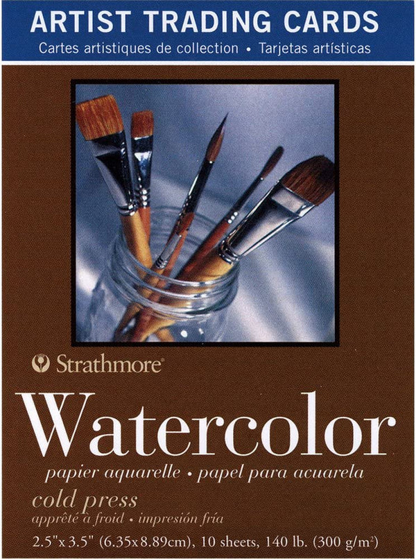 STRATHMORE ARTIST TRADING CARD WATERCOLOR 2.5X3.5 PK 10 Sheets  GSM-300 SIZE-6.35 x 8.89 cm