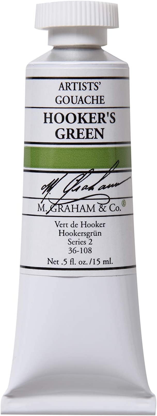 M. Graham 1/2-Ounce Tube Gouache Paint, Hooker's Green