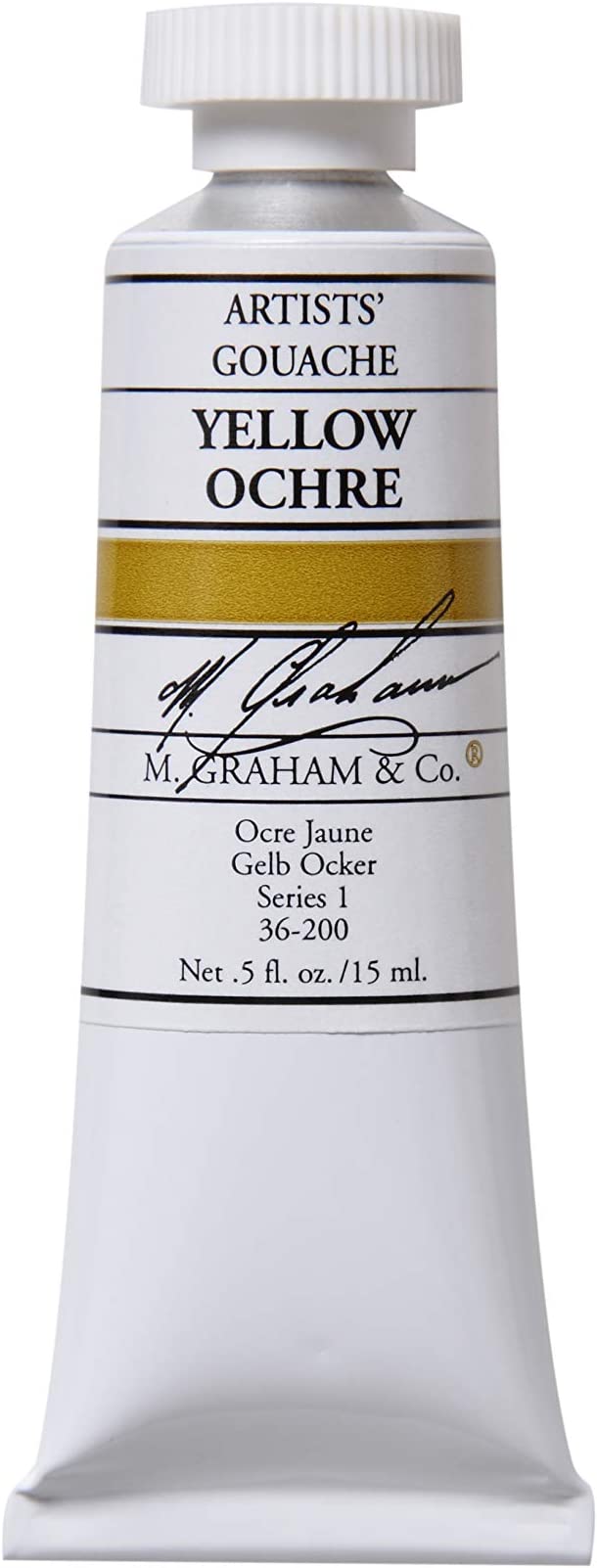 M. Graham 1/2-Ounce Tube Gouache Paint, Yellow Ochre