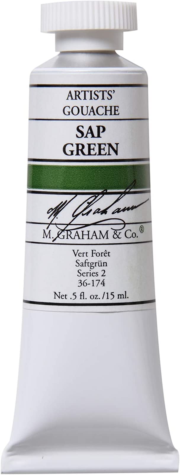 M. Graham 1/2-Ounce Tube Gouache Paint, Sap Green