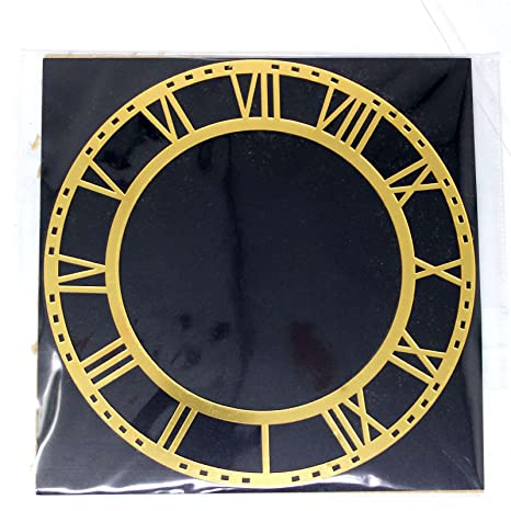 Acrylic Clock Dial Roman Numbers (8 Inch) - Gold
