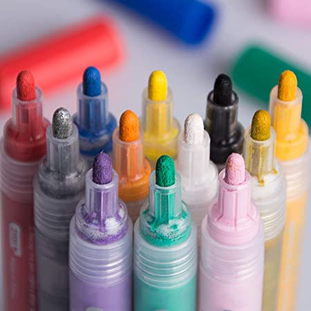  Morfone Metallic Marker Pens, Set of 10 Colors Paint Markers  for Card Making, Rock Painting, DIY Photo Album, Scrapbook Crafts, Metal,  Wood, Ceramic, Glass (Medium tip) : Arts, Crafts & Sewing