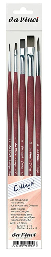 Da Vinci Series 5269 College Economy 5 Brush Synthetic Set for Acrylic, Oil and Watercolor