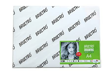 Brustro Drawing Papers 200 GSM A4, Contains 40+10 Sheets