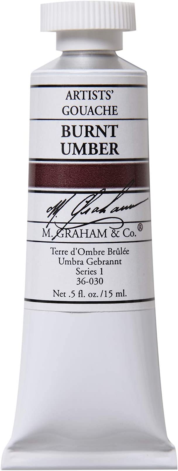 M. Graham 1/2-Ounce Tube Gouache Paint, Burnt Umber