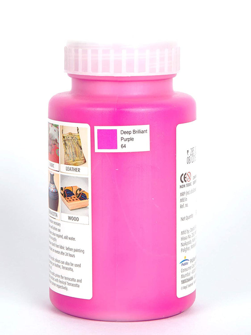 EC Fabric And Craft Paint 500ml Fluorescent Pink