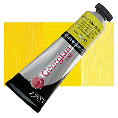 Daler-Rowney Georgian Oil Colour Metal Tube (38ml, Cadmium Yellow Pale Hue-617), Pack of 1