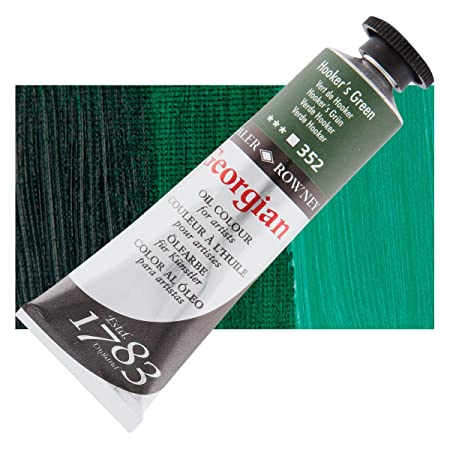 Daler-Rowney Georgian Oil Colour Metal Tube (38ml, Hooker’s Green-352), Pack of 1