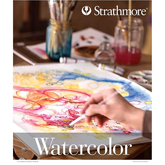 STRATHMORE 400 SERIES WATERCOLOUR VISUAL JOURNAL COLD PRESS 190 GSM 34 sheets (13.97 x 20.32 cm)