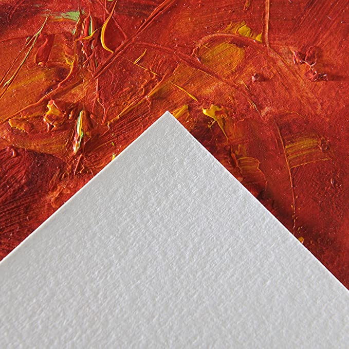 Canson Acrylic 24x32cm Natural White 400 GSM Painting Paper, Glued on 4 Sides Block of 10 Sheets)