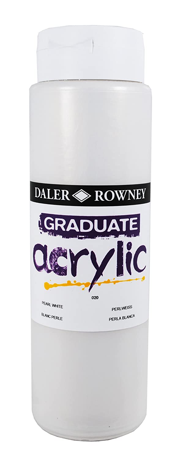 Daler-Rowney Graduate Acrylic Colour Paint Tube (500ml, Pearl White-020) Pack of 1