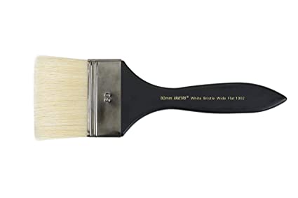 Brustro Artists White Bristle Wide Flat Brush - Series 1002 - Size - 80MM