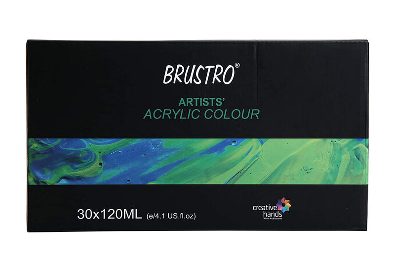 Brustro Artists Acrylic 120ml, 30 Shades (Complete Colour Range)