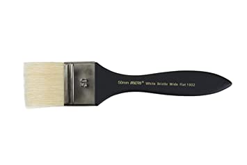 Brustro Artists White Bristle Wide Flat Brush - Series 1002 - Size - 50MM