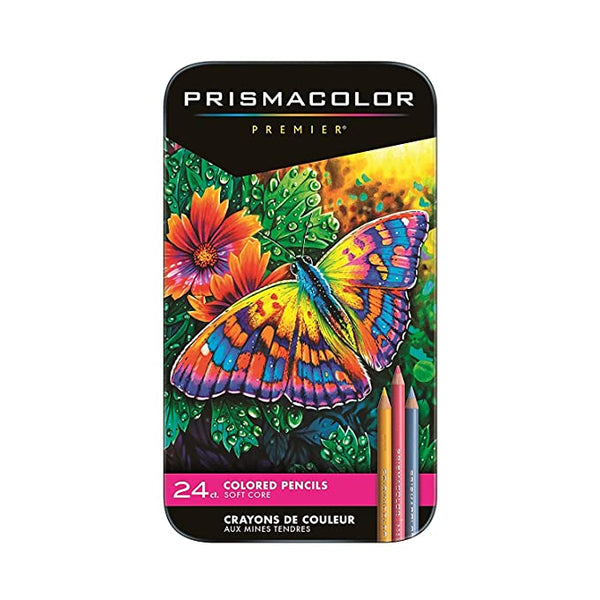 Prismacolor Premier Soft Core Colored Pencil, Set of 24 Assorted Colors