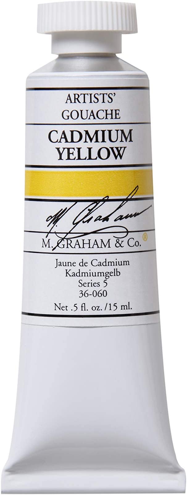 M. Graham 1/2-Ounce Tube Gouache Paint, Cadmium Yellow