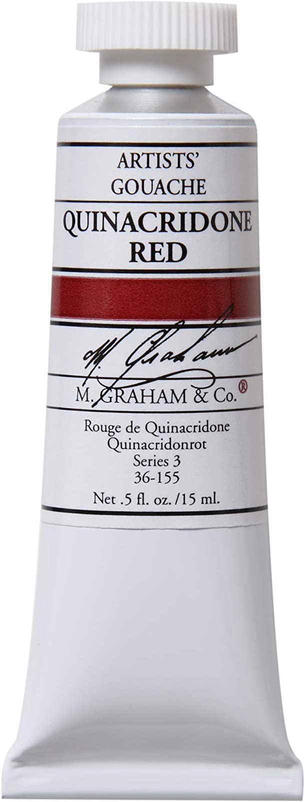 M. Graham & Co. 1/2-Ounce Tube Gouache Paint, Quinacridone Red
