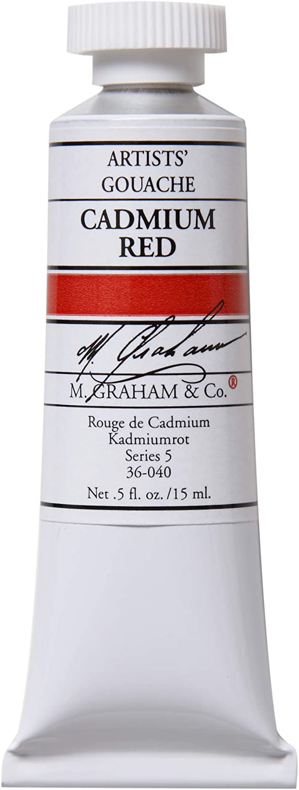 M. Graham 1/2-Ounce Tube Gouache Paint, Cadmium Red