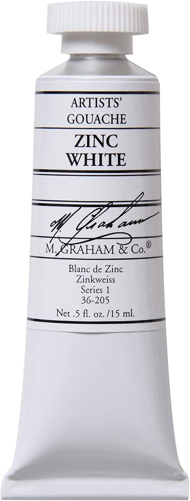 M. Graham 1/2-Ounce Tube Gouache Paint, Zinc White