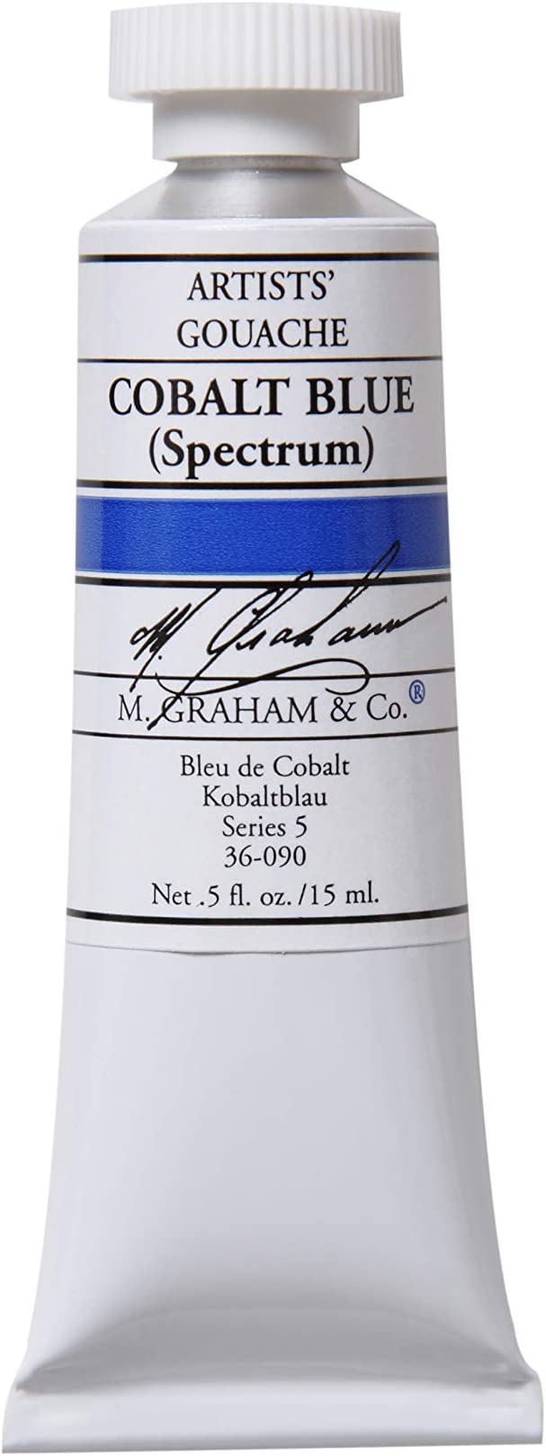 M. Graham 1/2-Ounce Tube Gouache Paint, Cobalt Blue, Spectrum