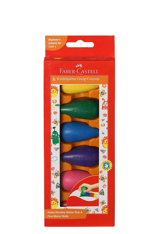 Faber-Castell Kindergarten Grasp Crayons - Pack of 6 (Assorted)