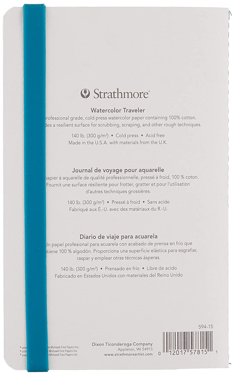 STRATHMORE WATERCOLOR TRAVEL SERIES JOURNAL 5X8 10 Sheets  GSM-300 SIZE-12.70 x 20.32 cm