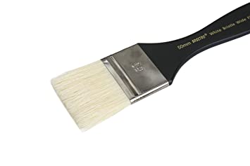 Brustro Artists White Bristle Wide Flat Brush - Series 1002 - Size - 50MM