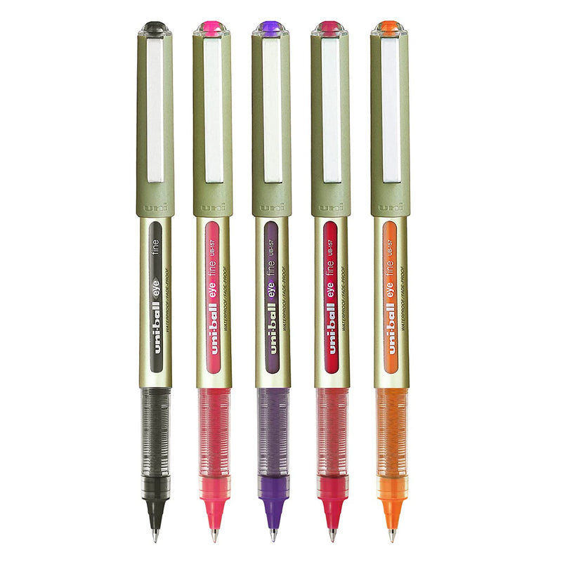 Uniball Eye UB-157 Roller Ball Pen Set (Multicolor, Pack of 5)