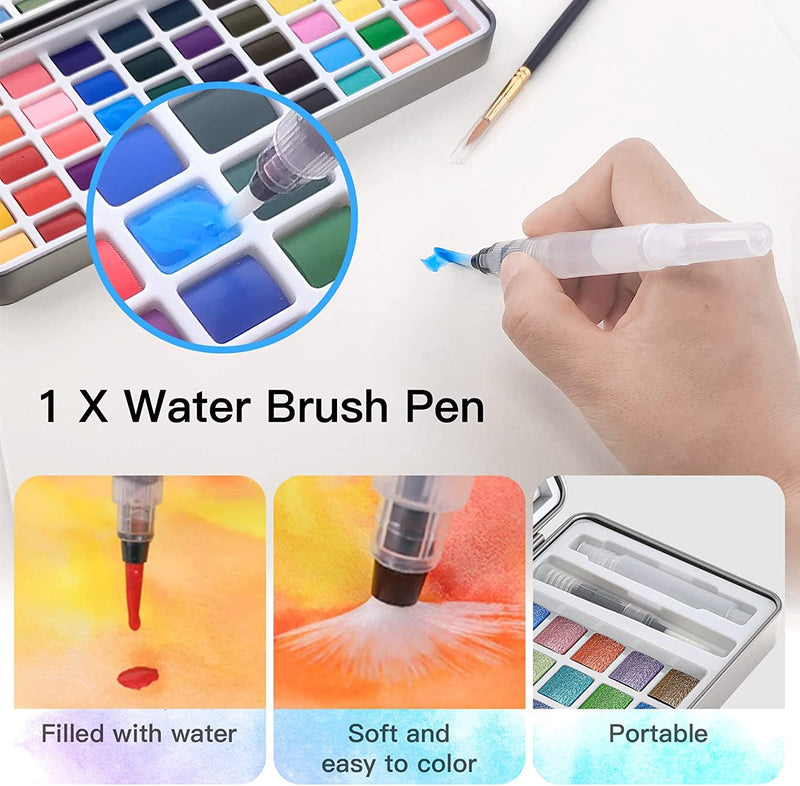 (NET) M&G Solid Water Color Paint / 28 colors with brush
