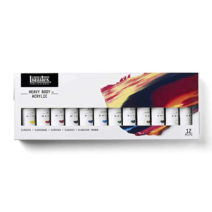 Liquitex Professional Heavy Body Acrylic Paint Set, Classic Set of 12, 59ml