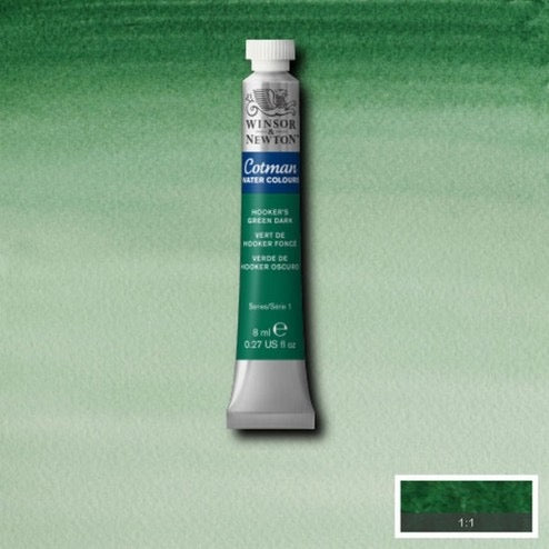 Winsor & Newton Cotman Water Colour 8ML HOOKERS GREEN DARK