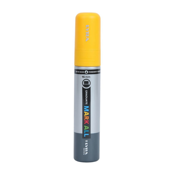Lyra Graduate Mark All 15.0mm Permanent Art Marker (Yellow, Pack of 4)