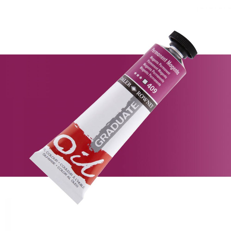 Daler-Rowney Graduate Oil Colour Paint Metal Tube (38ml, Permanent Magenta-409), Pack of 1