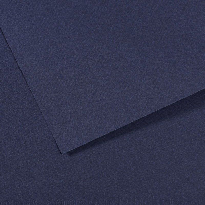 Canson Mi-Teintes 160 GSM Embossed 50 x 65 cm Coloured Paper Sheets (Indigo Blue,25 Sheets)