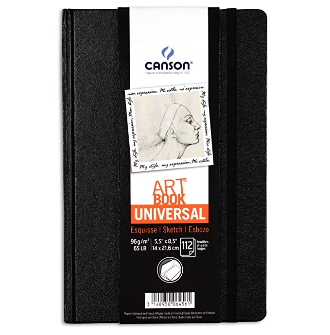 Canson Universal Hardbound, 5.5" x 8.5" ( Size-14x21.6cm)