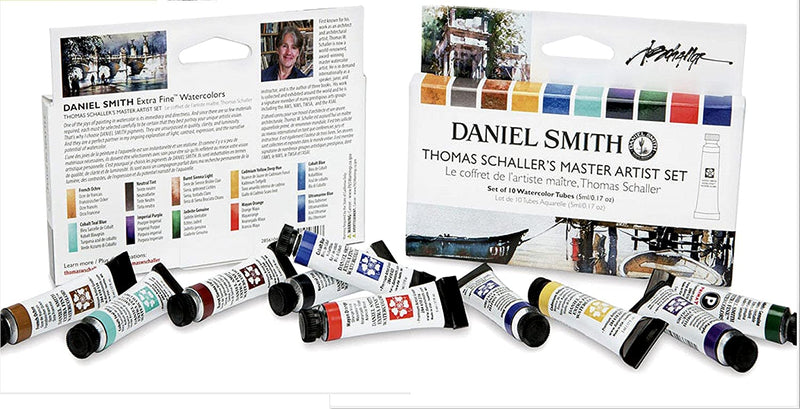 Daniel Smith Extra Fine Watercolor - Thomas Schaller Master Artist, Set of 10, 5 ml, Tubes