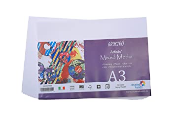 Brustro Artists Mixed Media Paper A3, 250 gsm, 18 sheets