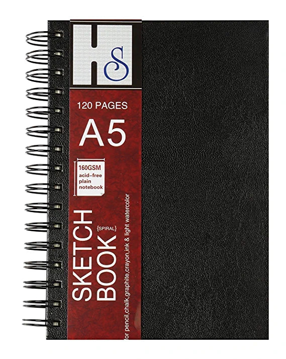 Asint Artist Sketch Book (A5 Spiral Bound) 120 Pages (Pack of 2)