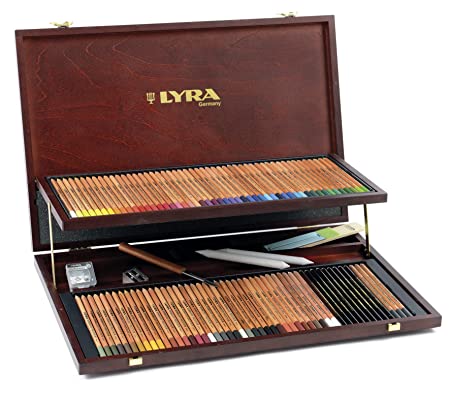 LYRA Rembrandt Polycolor Art Pencils, Set of 100 Pencils Plus Accessories, Assorted Colors (2004200)