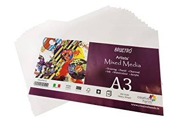 Brustro Artists Mixed Media Paper A3, 250 gsm, 18 sheets