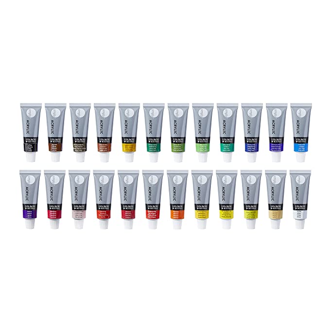 Daler-Rowney Simply Acrylic Color Tube Set (24 Tubes x 12ml)
