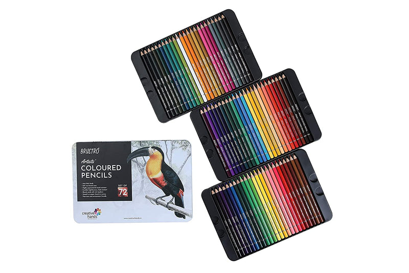 Brustro Artists’ Colour Pencil Set of 72 ( In Elegant Tin Box )