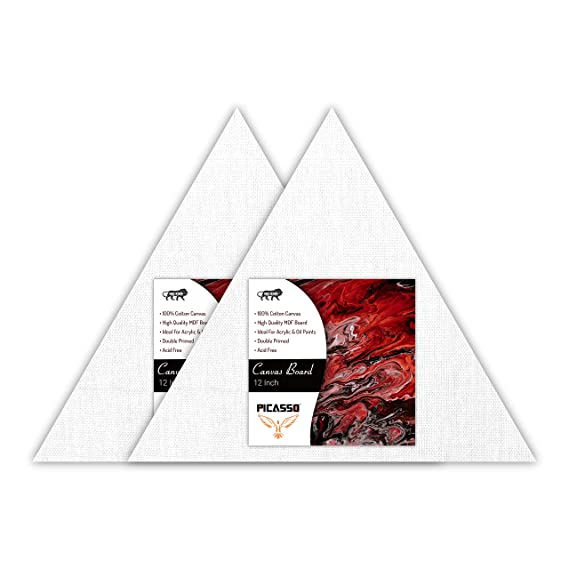 Picasso Triangle Shape Stretched Canvas (12''X 12'' (Pack of 2))