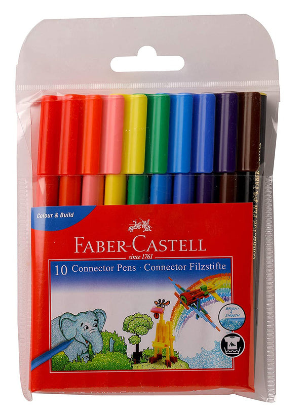 Faber-Castell Connector Pen - Pack of 10 (Assorted)