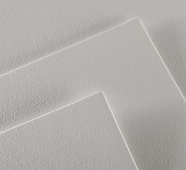 Canson Montval 40x50cm Natural White Cold Pressed 300 GSM Watercolour Paper, Glued on 4 Sides (Block of 12 Sheets)