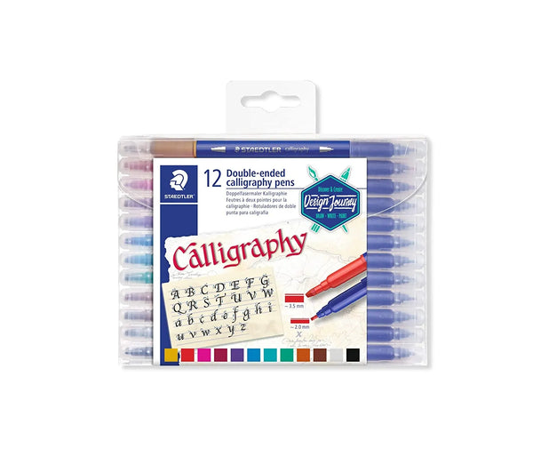 Staedtler 12 Double Ended Calligraphy Pens